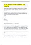 ACRP Practice Exam questions and answers