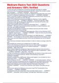 Medicare Basics Test 2023 Questions and Answers 100&percnt; Verified