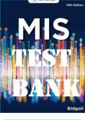 MIS, 10th Edition, Hossein Bidgoli, Test Bank