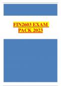 FIN2603 EXAM PACK 2023