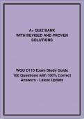 WGU D115 Exam Study Guide 100 Questions with 100&percnt; Correct Answers - Latest Update
