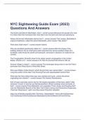   NYC Sightseeing Guide Exam (2023) Questions And Answers