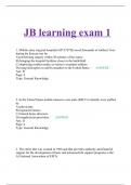JB learning exam 1