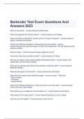  Bartender Test Exam Questions And Answers 2023
