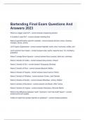   Bartending Final Exam Questions And Answers 2023