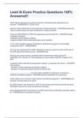 Lead IA Exam Practice Questions 100&percnt; Answered&excl;&excl; 
