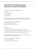 IAAP CPACC Certification Exam Questions & Answers 2023&sol;2024