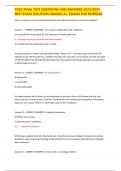 TNCC FINAL TEST QUESTIONS AND ANSWERS 2023&sol;2024 BEST EXAM SOLUTION&comma;GRADED A&plus;&comma; EXAMS FOR NURSING