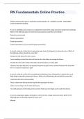 RN Fundamentals Online Practice exam with correct answers