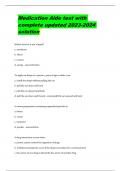 Medication Aide test with complete updated 2023-2024 solution 