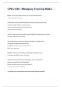 CPCU 500 - Managing Evolving Risks exam 2023 with 100&percnt; correct answers
