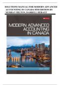 SOLUTIONS MANUAL for Modern Advanced Accounting in Canada, 10th Edition by Darrell Herauf, Murray Hilton and Chima Mbagwu ISBN 9781260881295 