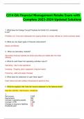C214 OA Financial Management Retake Exam-with  Complete 2023-2024 Updated Solutions
