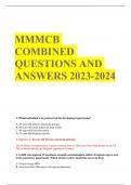 MMMCB COMBINED QUESTIONS AND ANSWERS 2023-2024