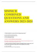 MMMCB COMBINED QUESTIONS AND ANSWERS 2023-2024