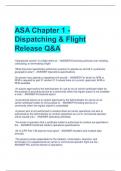 ASA Chapter 1 - Dispatching & Flight  Release Q&A