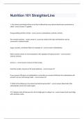 Nutrition 101 StraighterLine exam questions and 100&percnt; correct answers