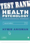 Health Psychology a Biopsychosocial Approach Second Edition by Hymie Anisman Test Bank