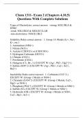 Chem 1311- Exam 2 (Chapters 4,10,5) Questions With Complete Solutions