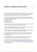 PN Medical Surgical Practice Questions and Answers 2023 &lpar;A&plus; GRADED&rpar;
