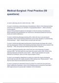 PN Medical Surgical Practice Questions & Answers &lpar;A&plus; GRADED&rpar;