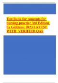 Test Bank for concepts for nursing practice 3rd Edition by Giddens&period;
