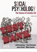 Social Psychology The Science of Everyday Life Third Edition Test Bank