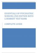 Essentials of Psychiatric Nursing 2nd Edition Boyd Luebbert Test Bank&period;
