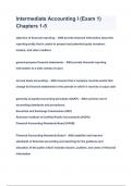 Intermediate Accounting I EXAM Questions & Answers 2023&lpar;A&plus;GRADED 100&percnt;VERIFIED&rpar;