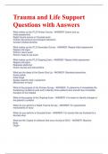 Trauma and Life Support Questions with Answers