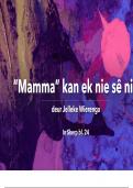 All you need to know summary on the poem "Mamma kan ek nie sê nie" by Alta Marincowitz with actual IEB questions and answers to test yourself