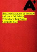Illustrated Anatomy of the Head and Neck, 5th Edition Fehrenbach Test Bank – Complete 2023