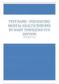 Psychiatric Mental Health Nursing by Mary Townsend 9th Edition Test Bank 2024&sol;2025