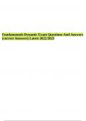 Fundamentals Dynamic Exam Questions And  Correct Answers  Latest 2022&sol;2023