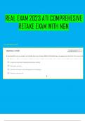 REAL EXAM 2023 ATI COMPREHESIVE  RETAKE EXAM WITH NGN