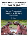 Solution Manual for Game-Theoretical Models in Biology&comma; 2nd Edition by Mark Broom&comma; Jan Rycht&aacute;&rcaron;