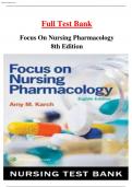 Test Bank Focus On Nursing Pharmacology 8th Edition