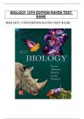 BIOLOGY 12TH EDITION RAVEN TEST BANK very well elaborated 2023 updated