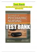 Test Bank Essentials of Psychiatric Nursing 2nd Edition Boyd-latest-2023-2024