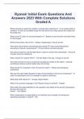 Ryanair Initial Exam Questions And Answers 2023 With Complete Solutions Graded A
