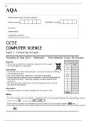 AQA GCSE COMPUTER SCIENCE Paper 2 JUNE 2023 QUESTION PAPER: Computing concepts