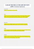  Sarah Michelle crash course Bundle&vert; Exam Questions with Correct Answers Graded A  2023