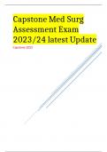 Capstone Med Surg Assessment Exam 2023/24 latest Update  Capstone 2023 