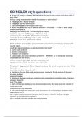 SCI NCLEX style questions with answers and explanations latest update 2023&sol;2024