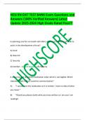 HESI RN EXIT TEST BANK Exam Questions and Answers &lpar;100&percnt; Verified Answers&rpar; Latest Update 2023-2024 High Grade Rated Pass&excl;&excl;&excl;