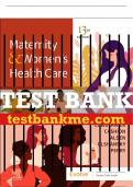 Test Bank For Maternity and Women's Health Care, 13th - 2024 All Chapters - 9780323810180