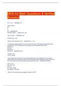 HESI A2 Math Questions & Verified  Answers