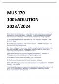 MUS 170  100%SOLUTION  2023//2024