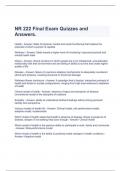 NR 222 Final Exam Quizzes and Answers.