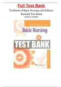 Textbook of Basic Nursing 11th Edition Rosdahl Test Bank . With answer key at the end of each chapter